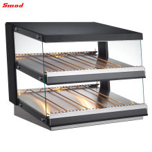 Stainless Steel Two Layer Table Top Opening Buffet Food Display Warmer